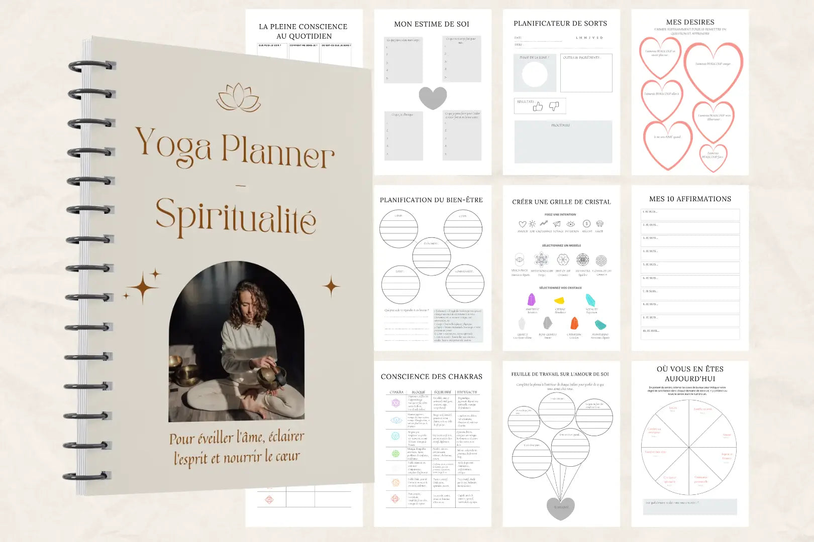 Planner de spiritualité pour vos séances yoga